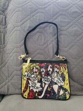 Vintage Y2K Betseyville by Betsey Johnson Comic Print Bag Graphic Shoulder Bag